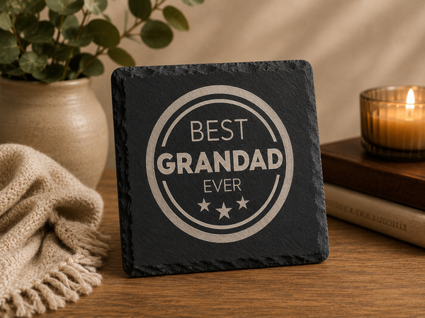 Best Grandad Ever Slate Coaster