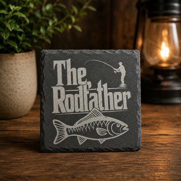 The Rodfather Slate Coaster